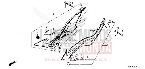 COPERTURA LATERALE CBR650FAJ di 2018